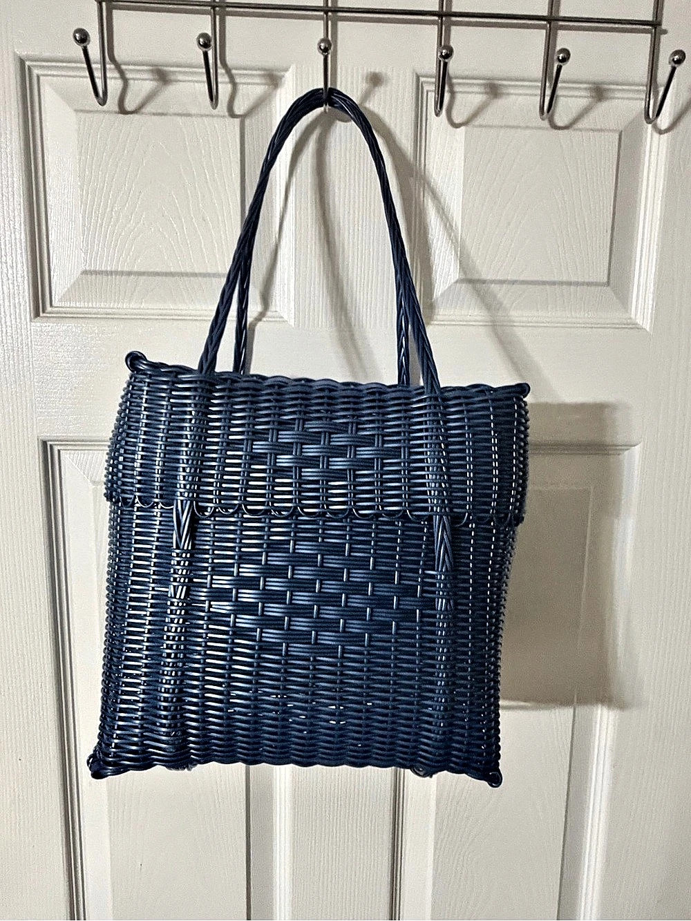 Woven Tote Blue